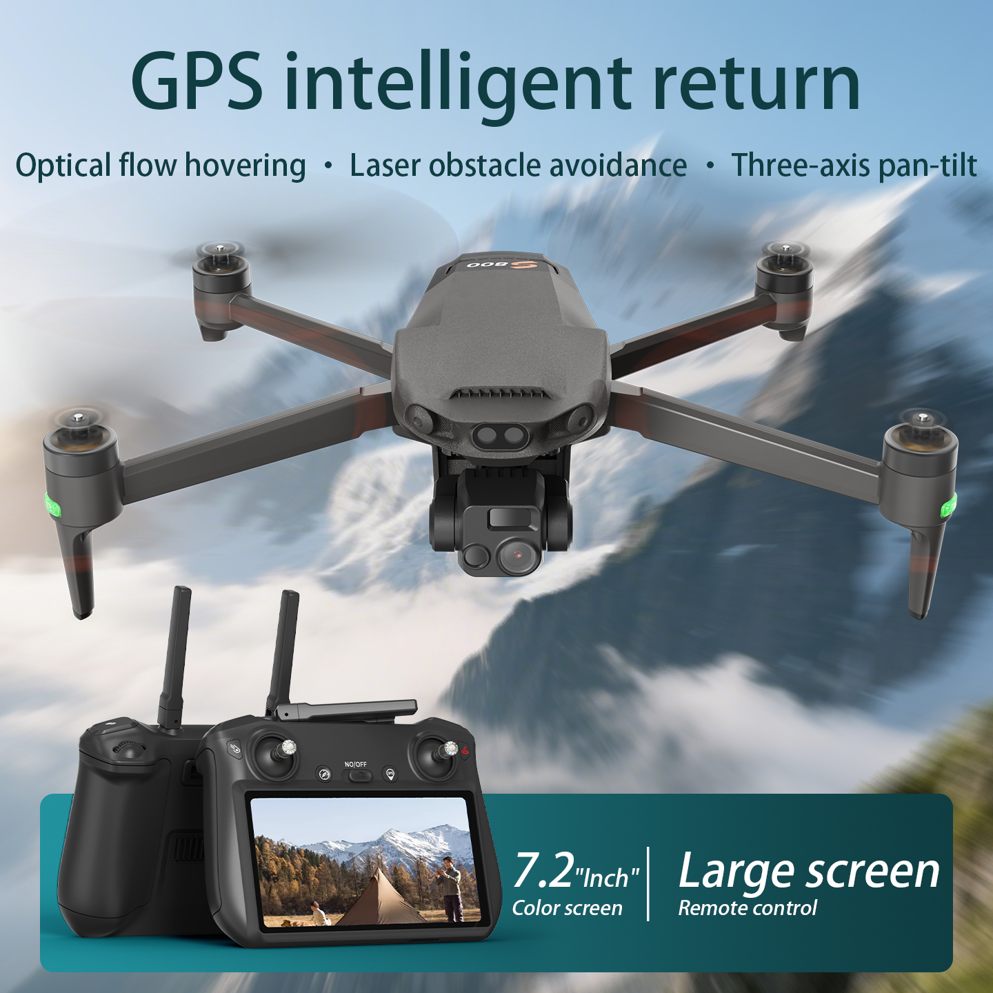 Drone Camera Vlog - S800 4K GPS Drone 7.2