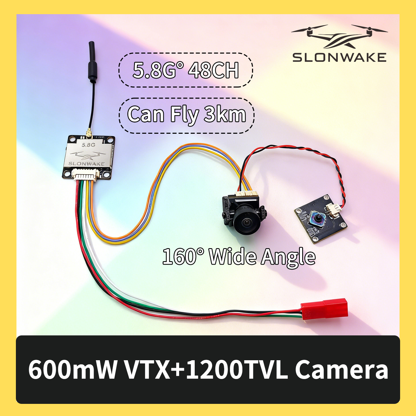 SLONWAKE 5.8G 600mW 7-24V FPV  - Drone Camera Wide Angle 评论和价格