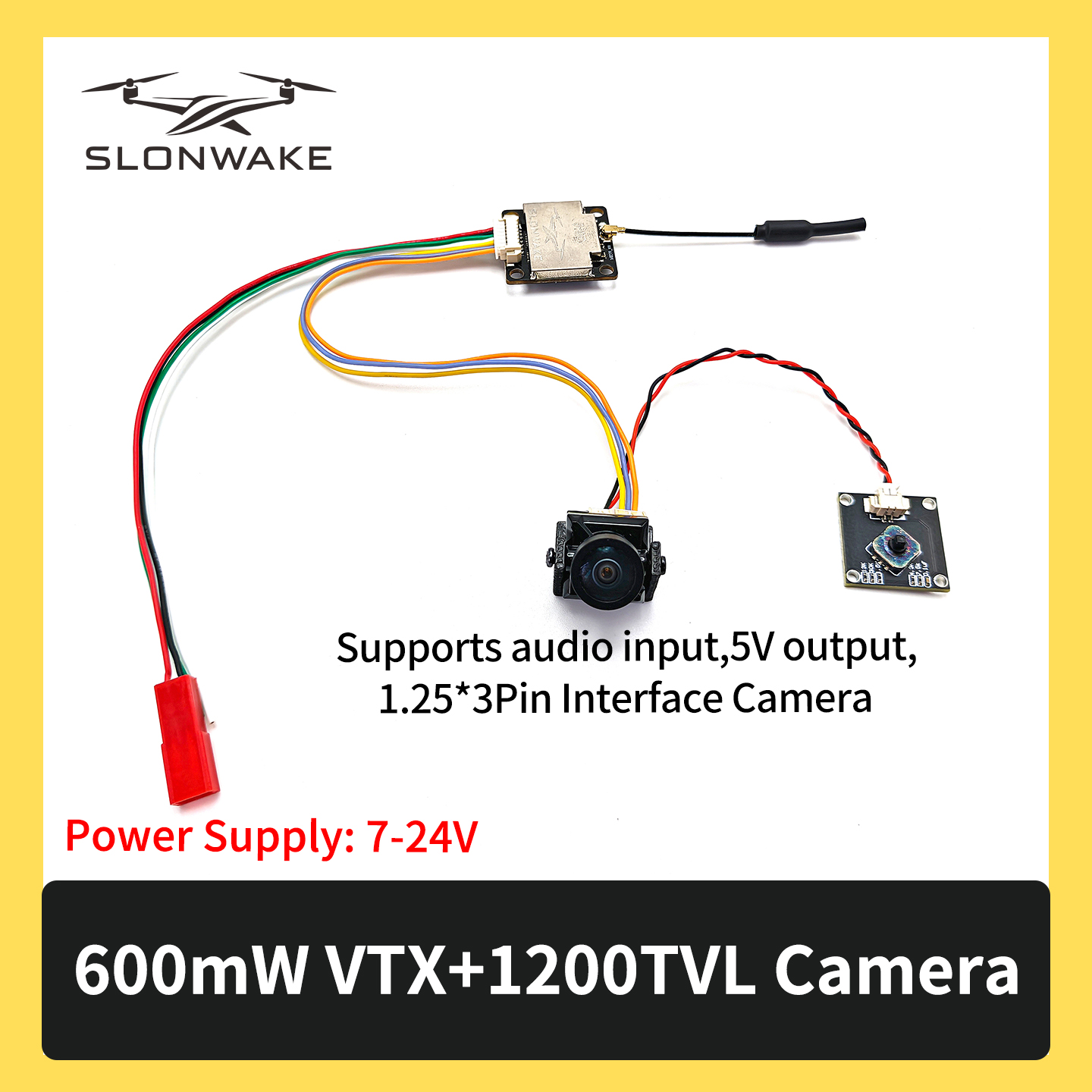 SLONWAKE 5.8G 600mW 7-24V FPV  - Drone Camera Wide Angle 评论和价格
