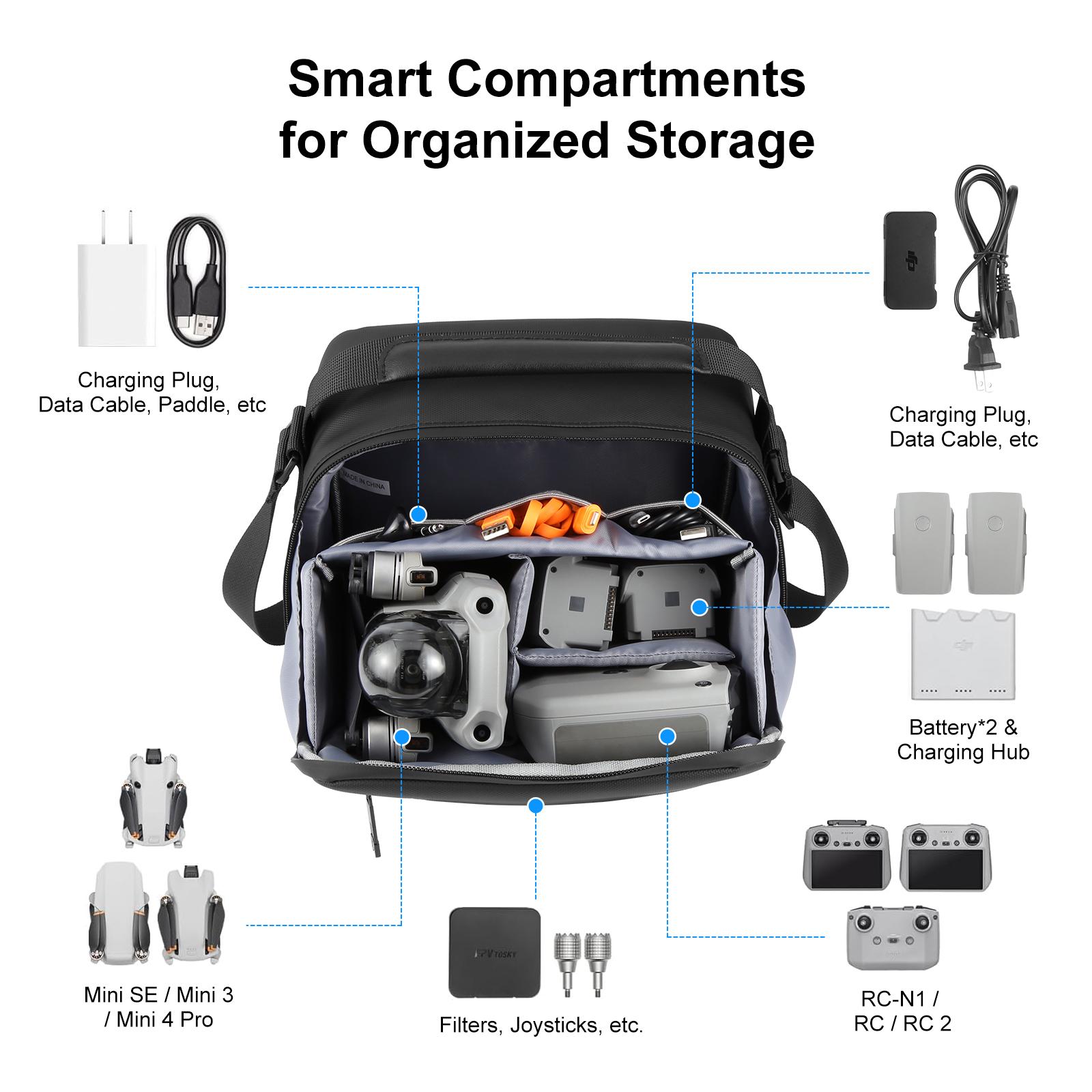 PULUZ Waterproof PU Fabric Dro - Drone Camera Case 评论和价格